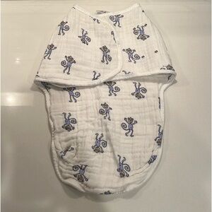 Aden and Anais Muslin Swaddle in Monkey Print! Size 0-3 Months.